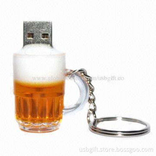USB flash drive, 8GB, simulation, beer mug shape, best promotional gift for beer corporation